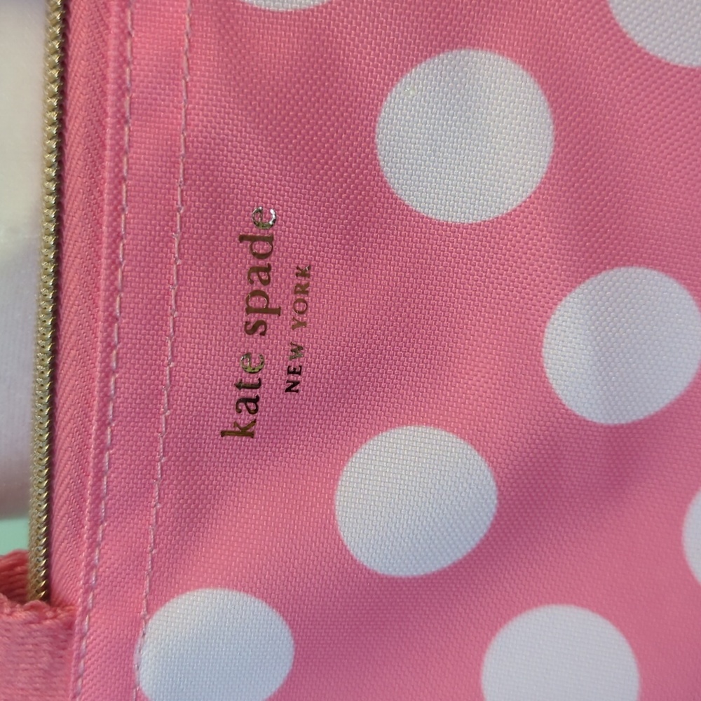 NWT Kate Spade Pink Polka Dot Lunch bag Tote - Picture 3 of 6
